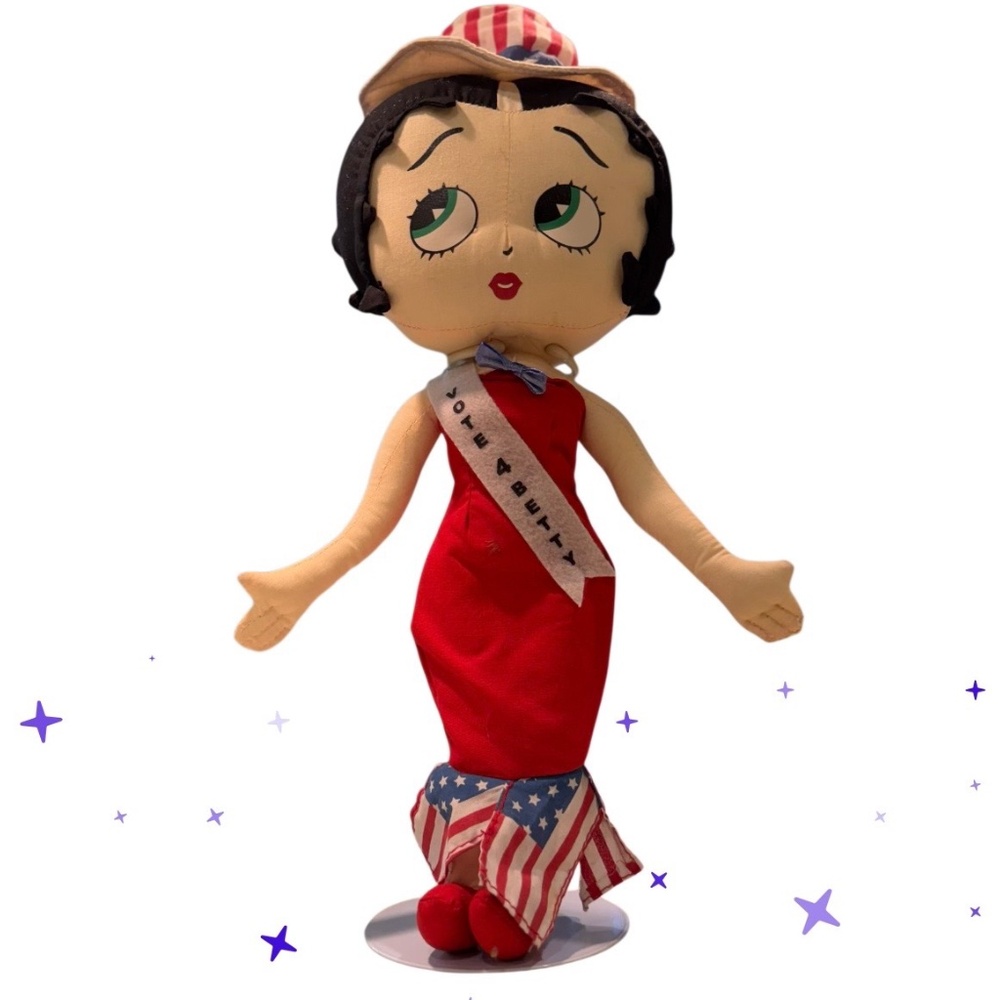 Betty Boop Vote 4 Betty Patriotic Doll 16.5”